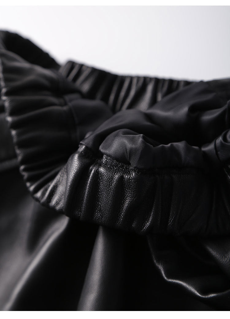 Women’s Lambskin A-Line Midi Skirt
