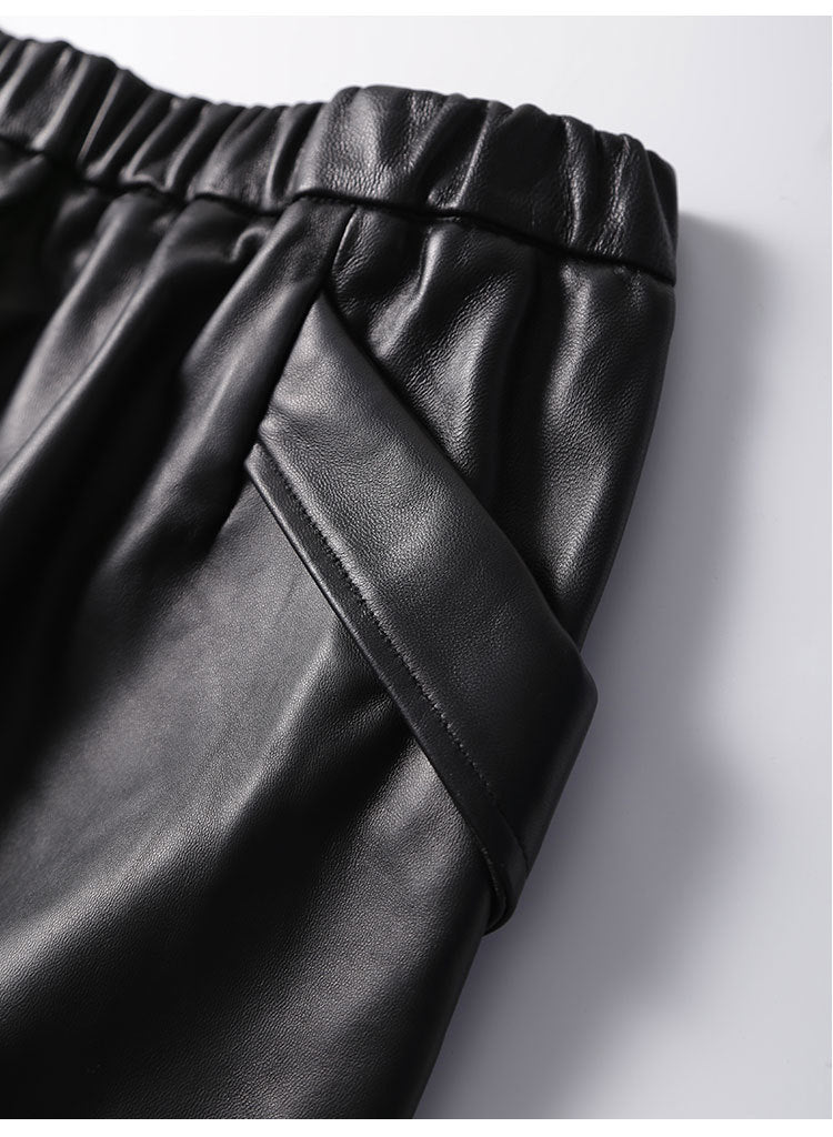 Women’s Lambskin A-Line Midi Skirt