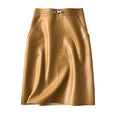 Women’s Sheepskin Leather Midi Skirt
