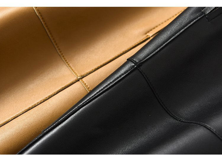 Women’s Sheepskin Leather Midi Skirt