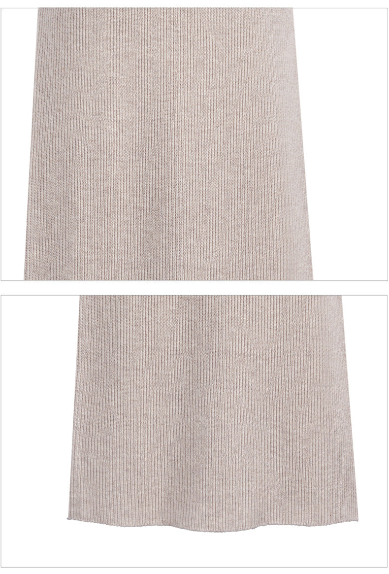 High-Waist Wool-Style Skirt