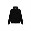 Unisex Oversized Black Hooded Sweatshirt Stripe Pants Casual Winter Outfit 100% Cotton French Terry Anti-Wrinkle Pocket