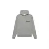 Unisex Oversized Black Hooded Sweatshirt Stripe Pants Casual Winter Outfit 100% Cotton French Terry Anti-Wrinkle Pocket