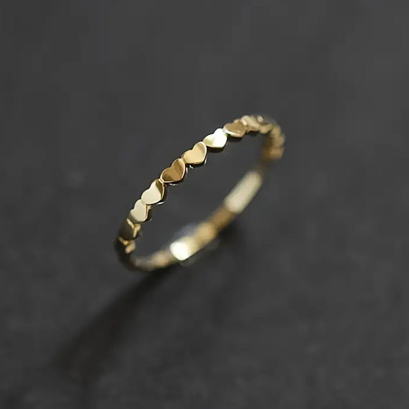 Heart Shape Plain Band Ring for Women Minimalist Office Style Daily Wear Fashion Accessories