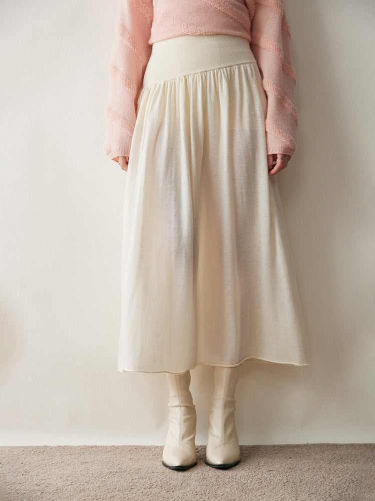 Women’s Cashmere-Wool Pleated Skirt
