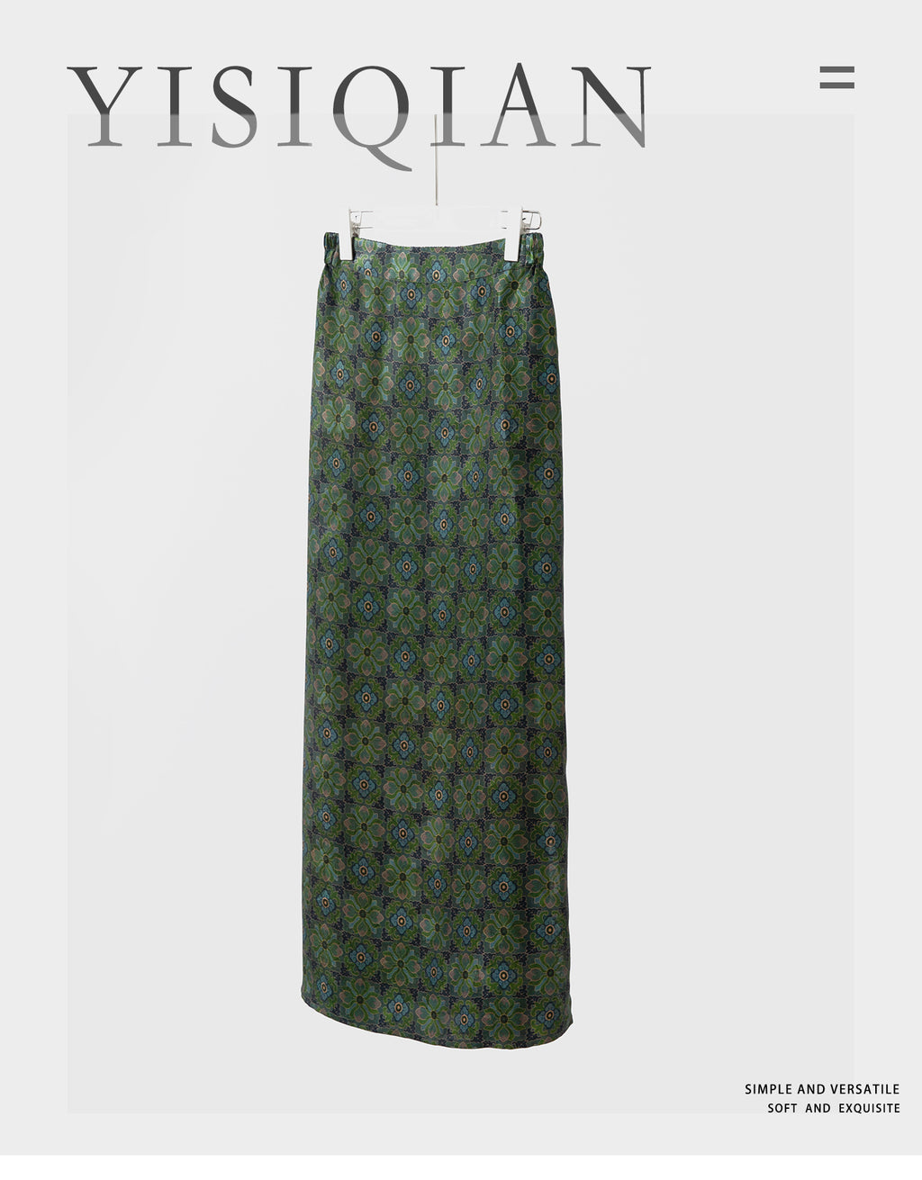 Women’s Mulberry Silk Printed Maxi Skirt
