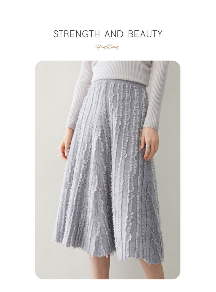 Women’s Cashmere A-Line Midi Skirt