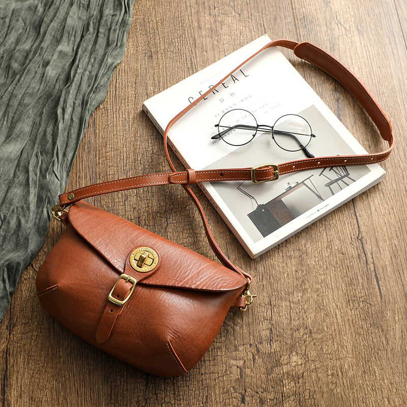 Genuine Leather Vintage Saddle Bag