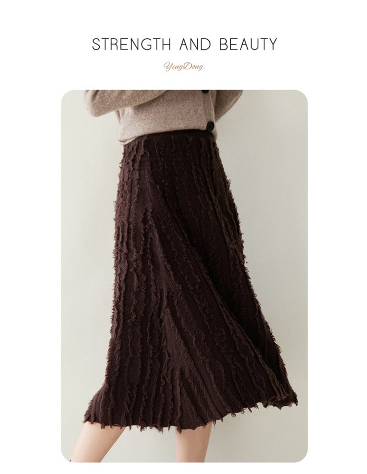 Women’s Cashmere A-Line Midi Skirt