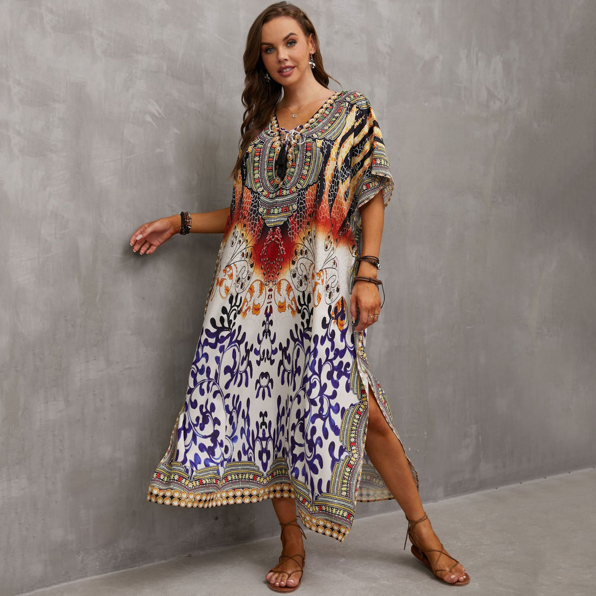 Printed Beach Cover-Up