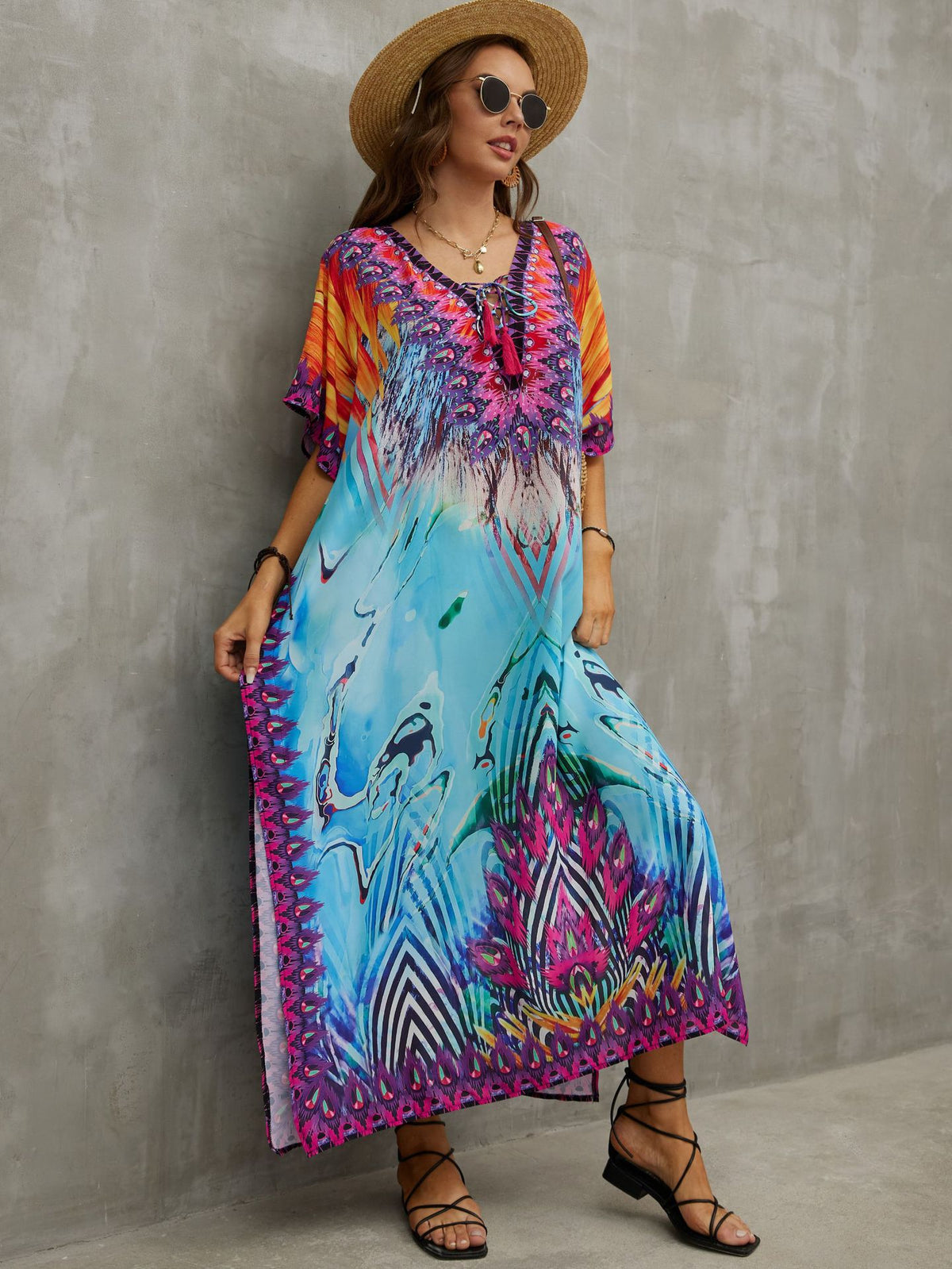 Printed Beach Cover-Up