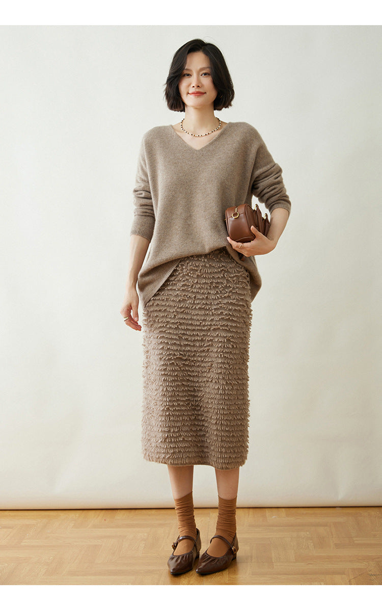 Women’s Cashmere-Style Knit Skirt