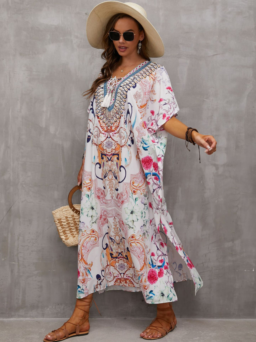 Printed Beach Cover-Up