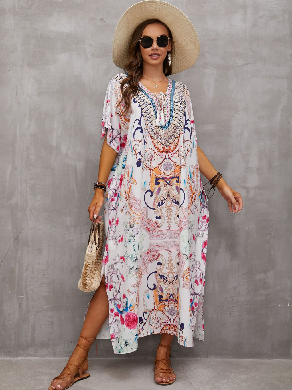 Printed Beach Cover-Up