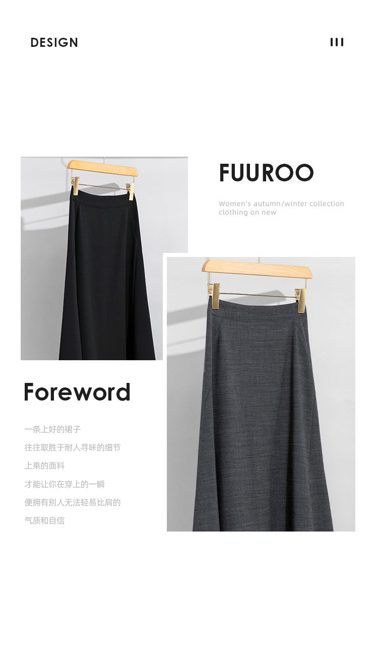 Women’s Wool Fishtail Skirt