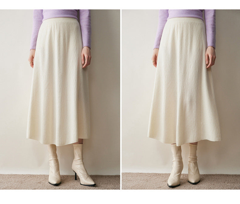 Women’s Cashmere-Style A-Line Skirt