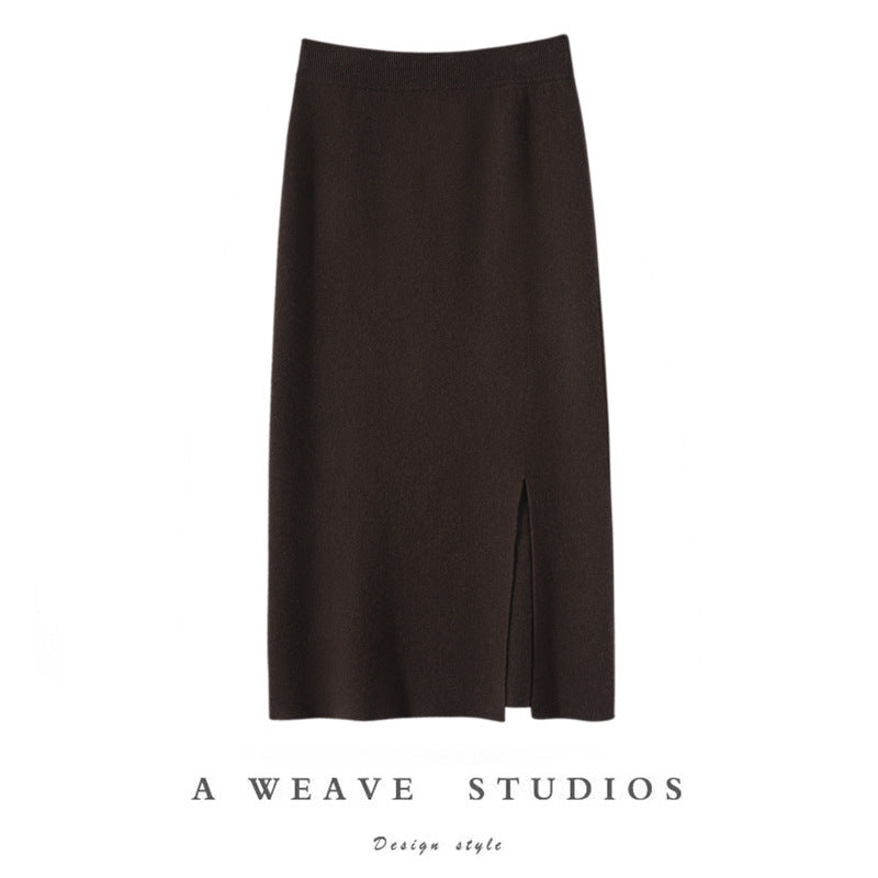 Women’s Cashmere-Style High-Waist Skirt