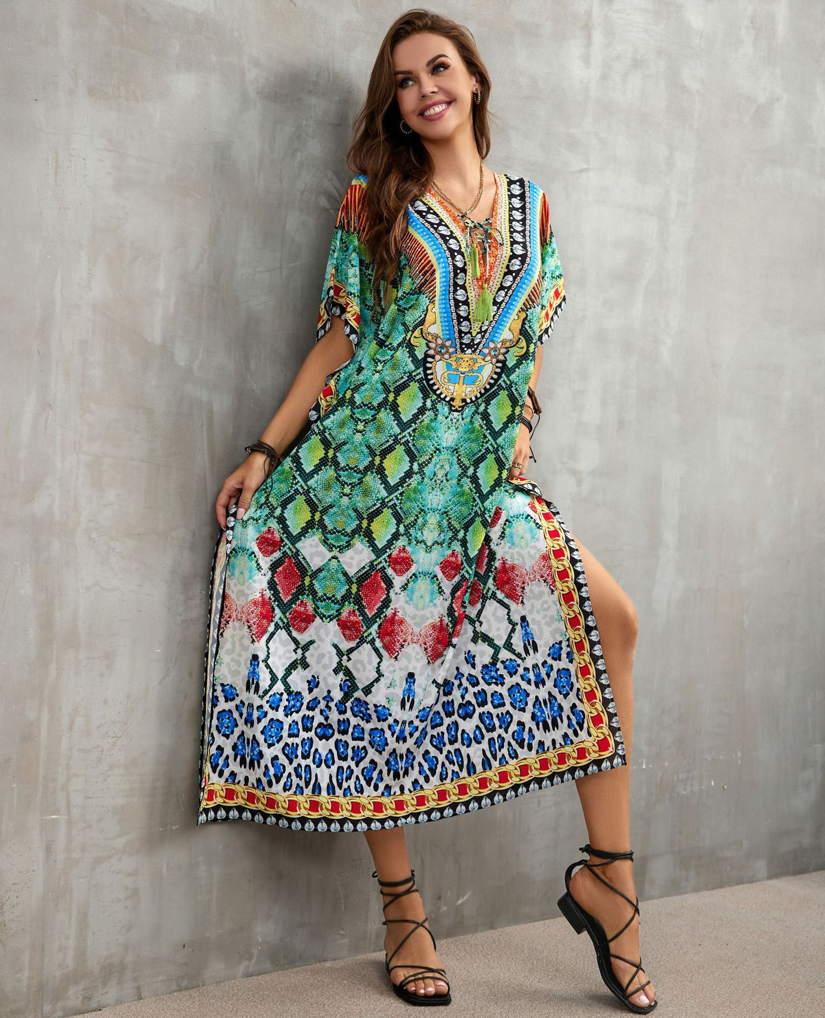 Printed Beach Cover-Up