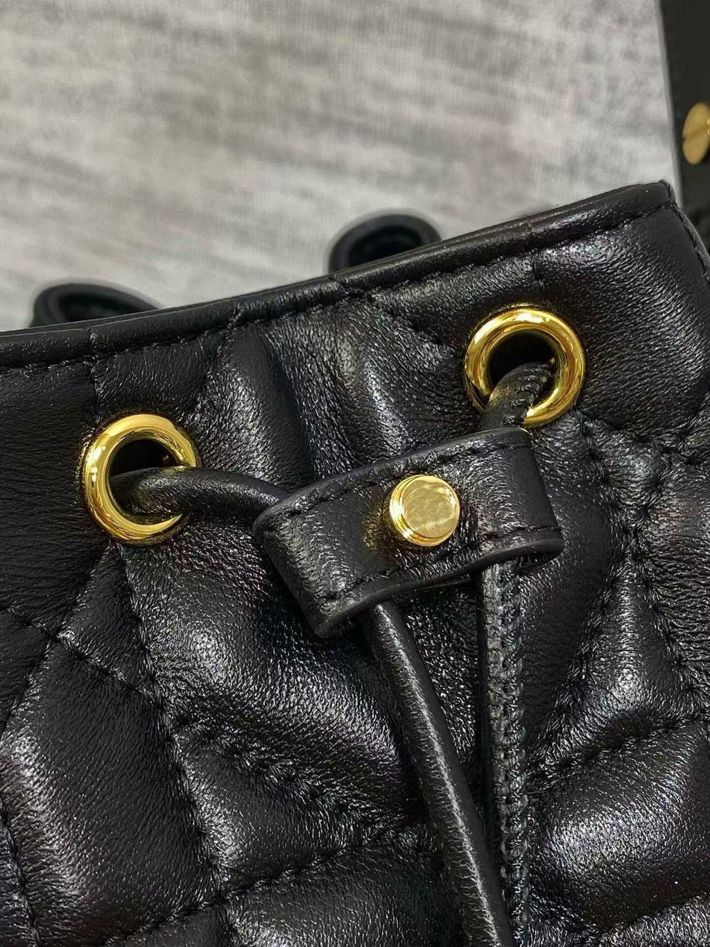 Genuine Leather Bucket Bag
