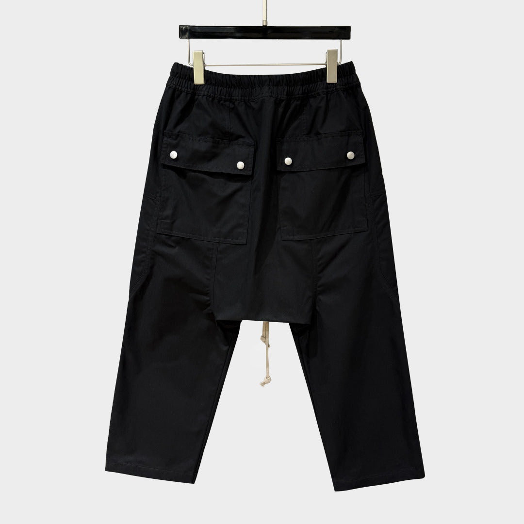 Men’s Multi-Pocket Cropped Casual Pants