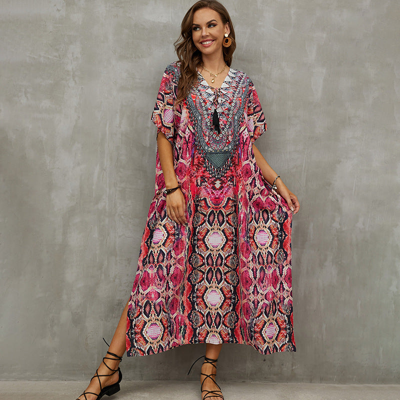 Printed Beach Cover-Up