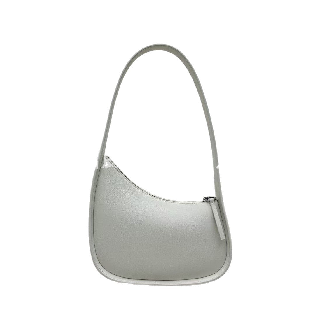Half-Moon Genuine Leather Shoulder Bag