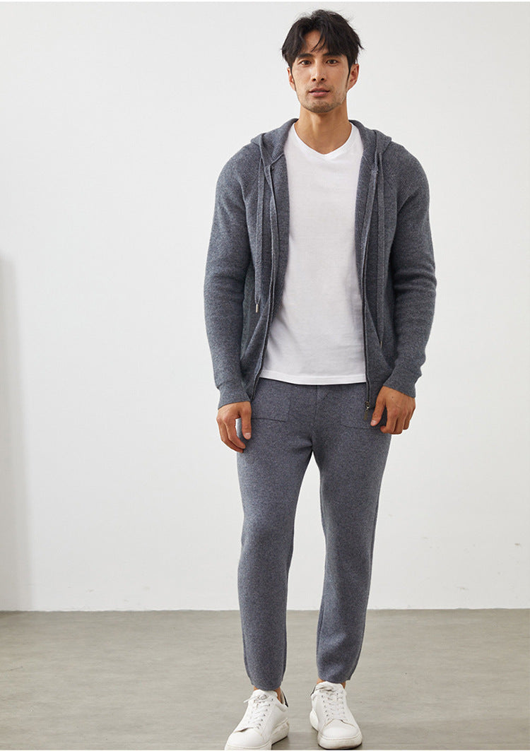 Men’s Cashmere-Wool Straight-Leg Pants