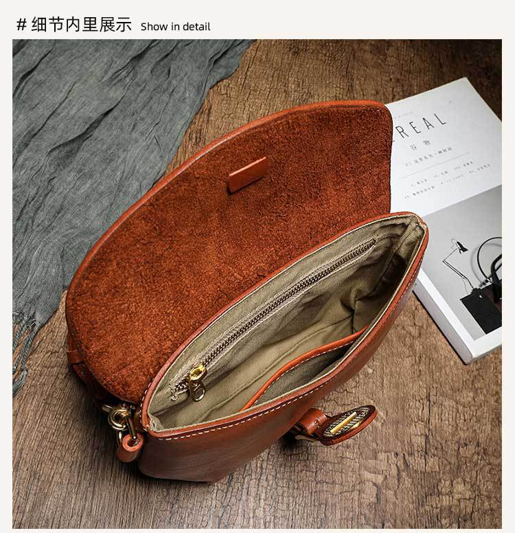 Genuine Leather Vintage Saddle Bag