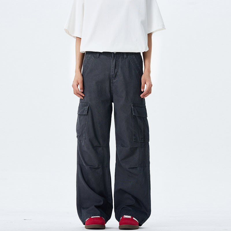 Vintage Wide-Leg Utility Pants