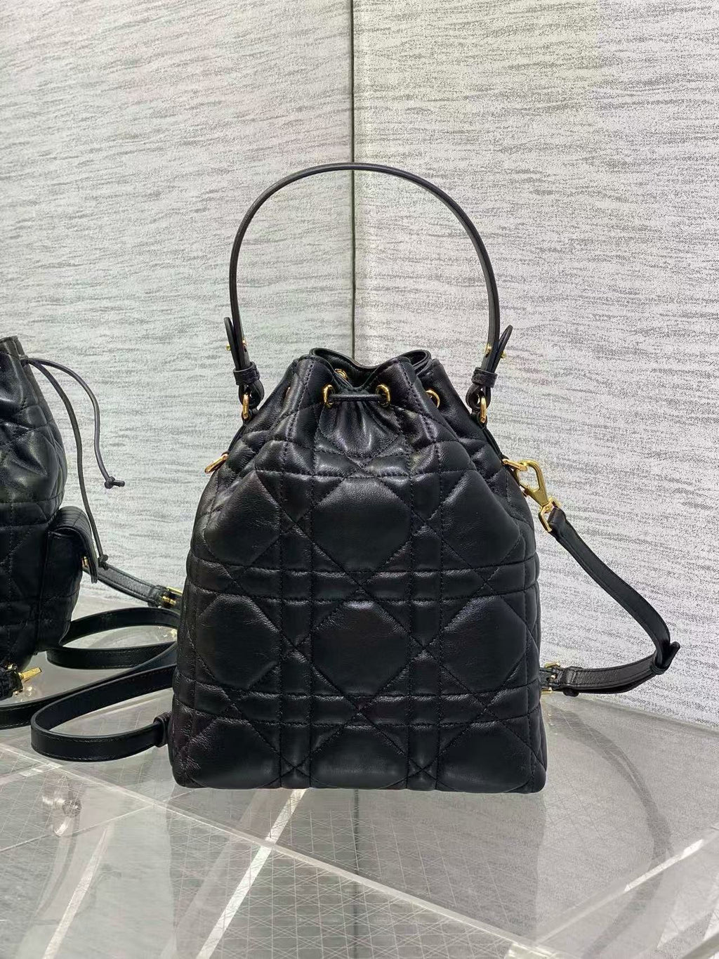 Genuine Leather Bucket Bag