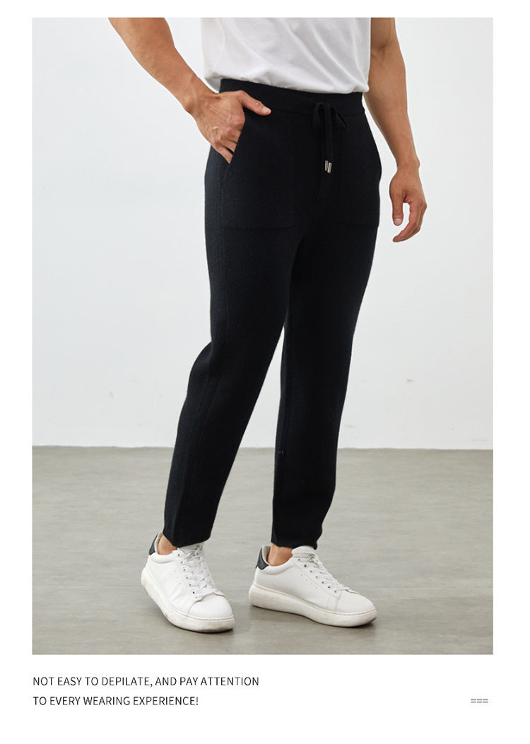 Men’s Cashmere-Wool Straight-Leg Pants