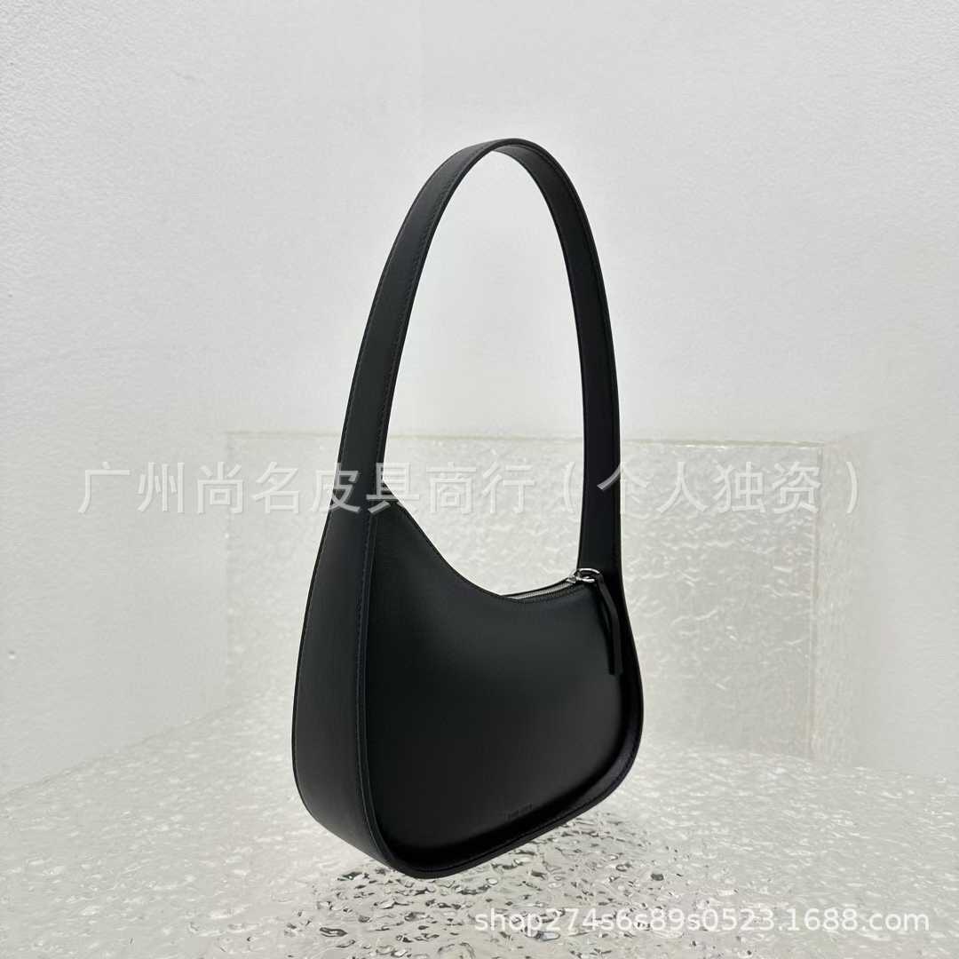 Half-Moon Genuine Leather Shoulder Bag