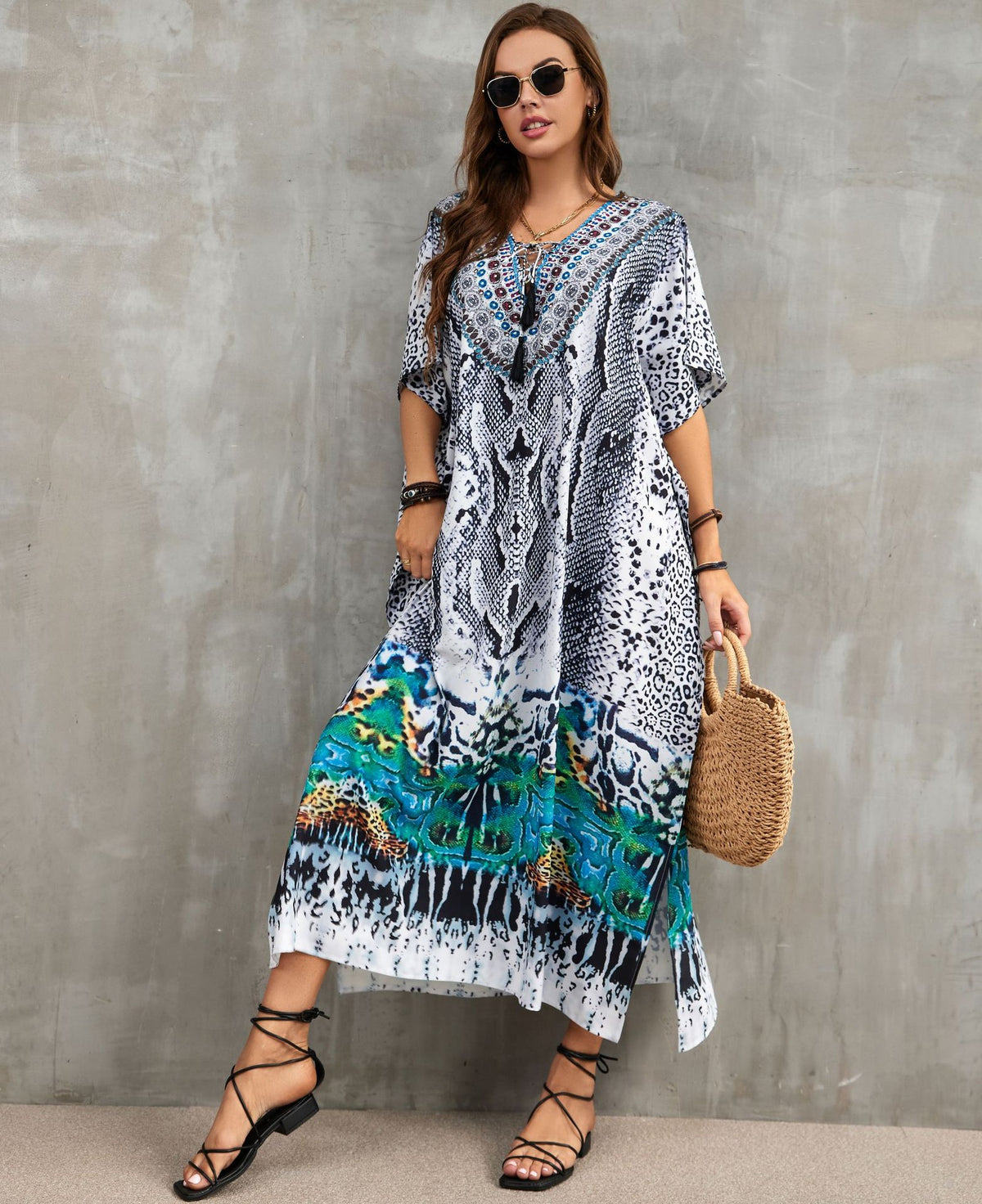 Printed Beach Cover-Up