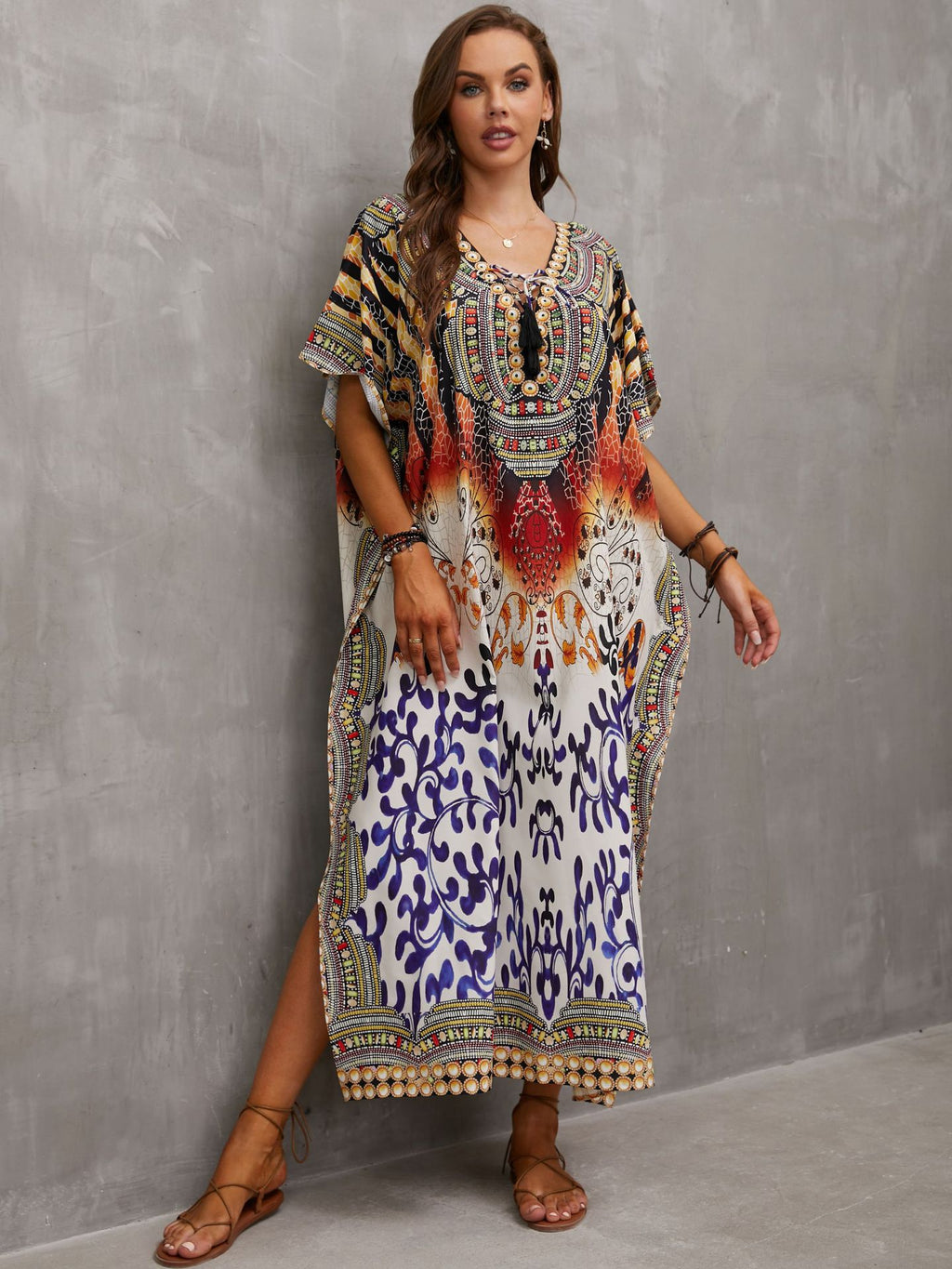 Printed Beach Cover-Up