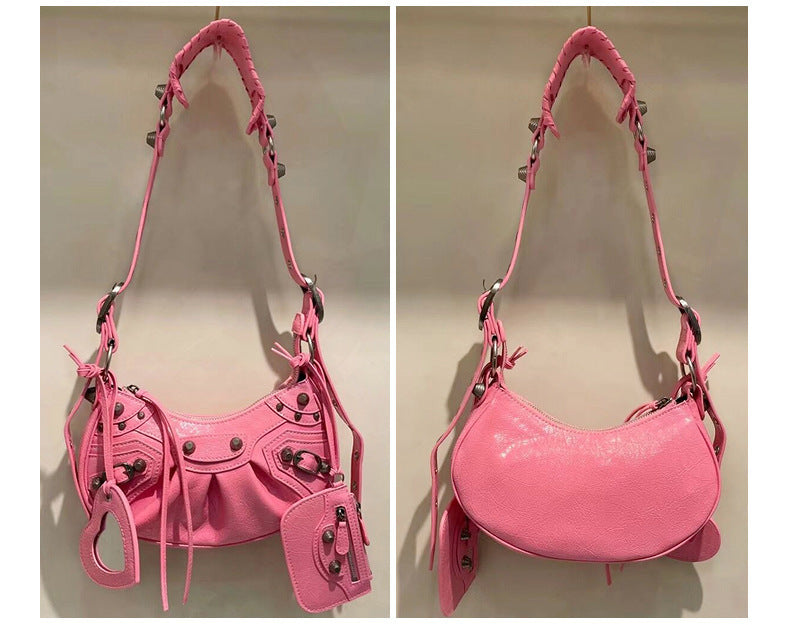 Crescent Genuine Leather Crossbody Bag
