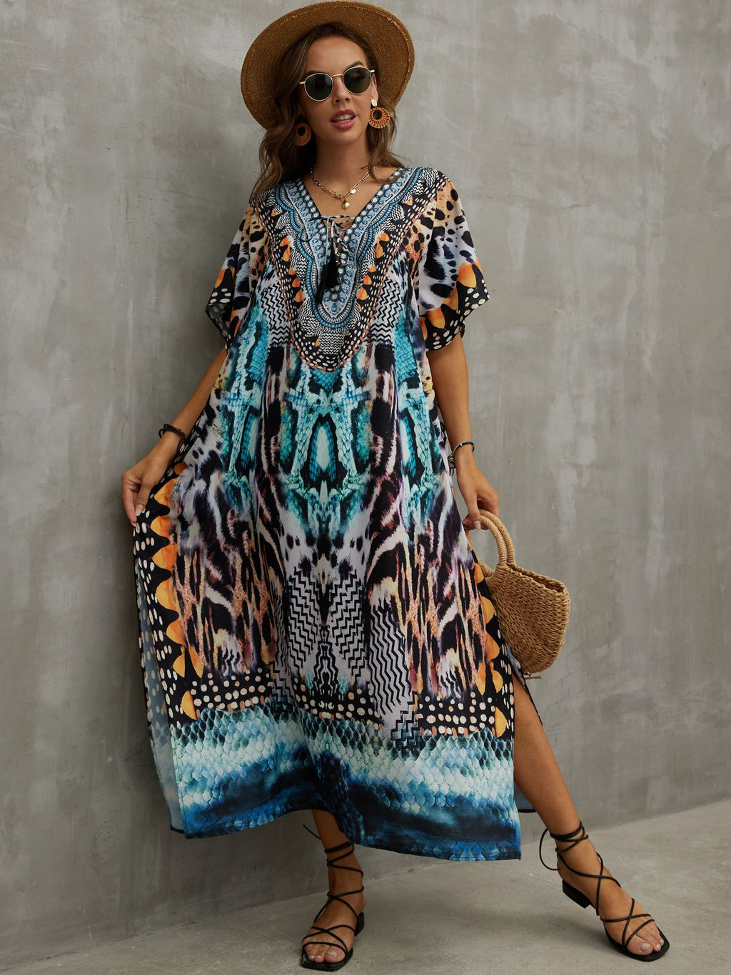 Printed Beach Cover-Up