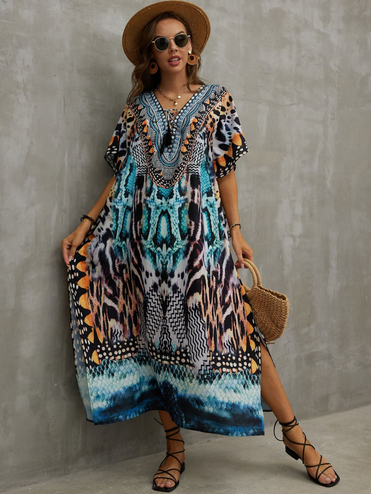 Printed Beach Cover-Up