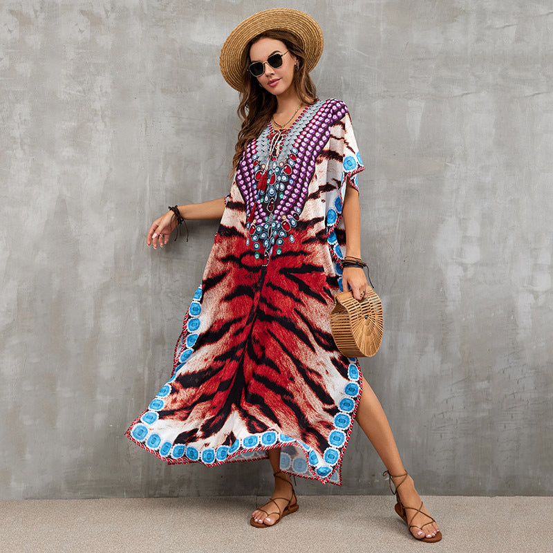 Printed Beach Cover-Up
