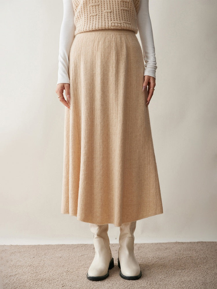 Women’s Cashmere-Style A-Line Skirt