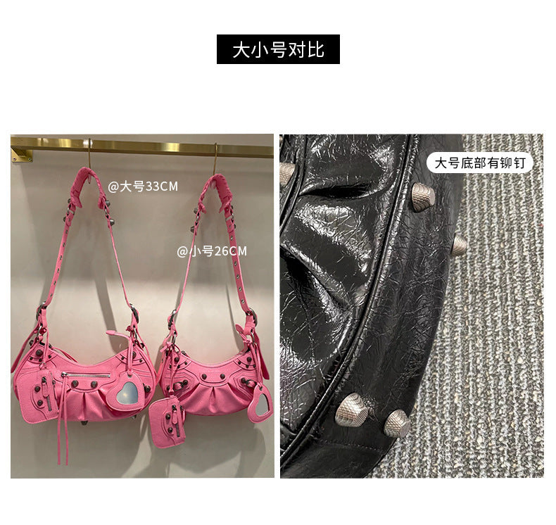 Crescent Genuine Leather Crossbody Bag