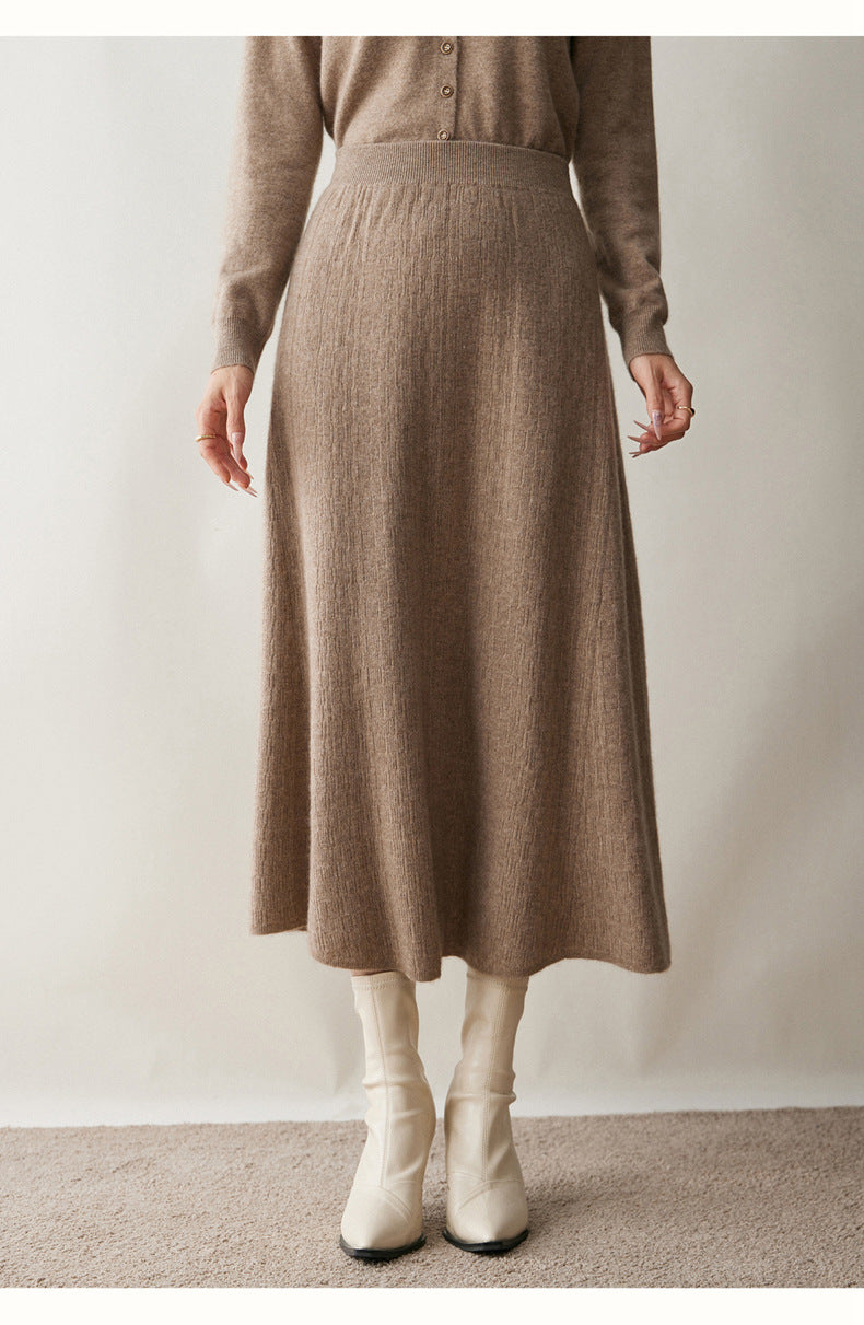 Women’s Cashmere-Style A-Line Skirt