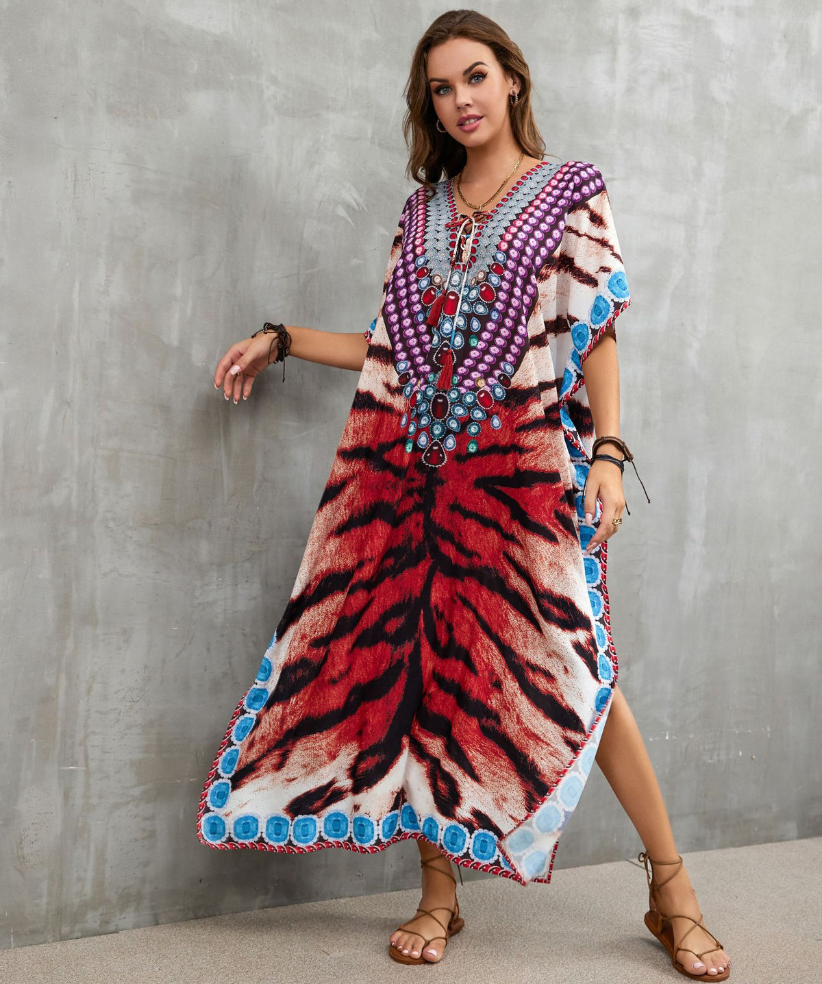 Printed Beach Cover-Up