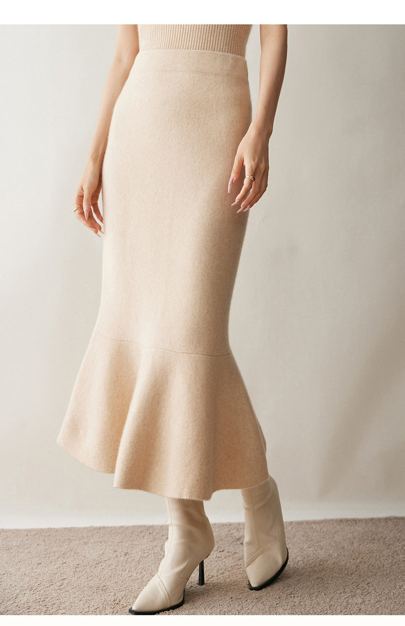 Women’s Cashmere-Wool Fishtail Skirt
