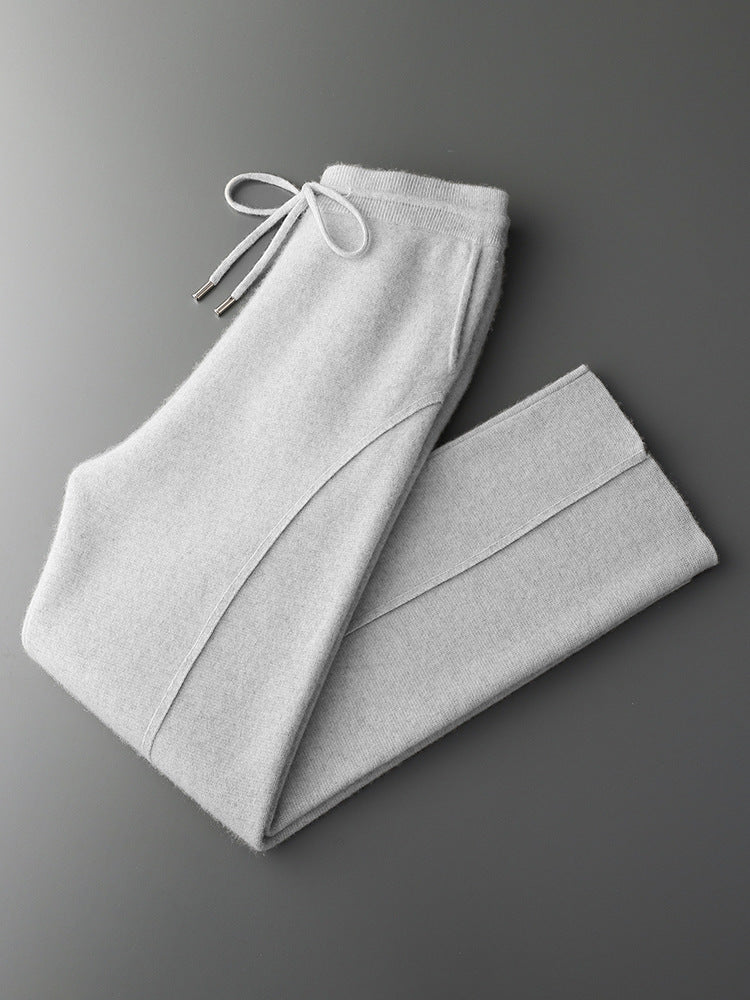 Men’s Cashmere-Style Straight-Leg Pants