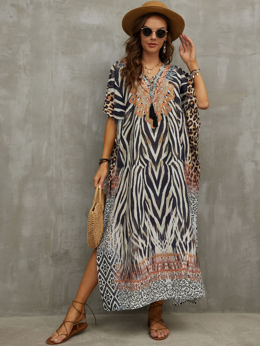 Printed Beach Cover-Up