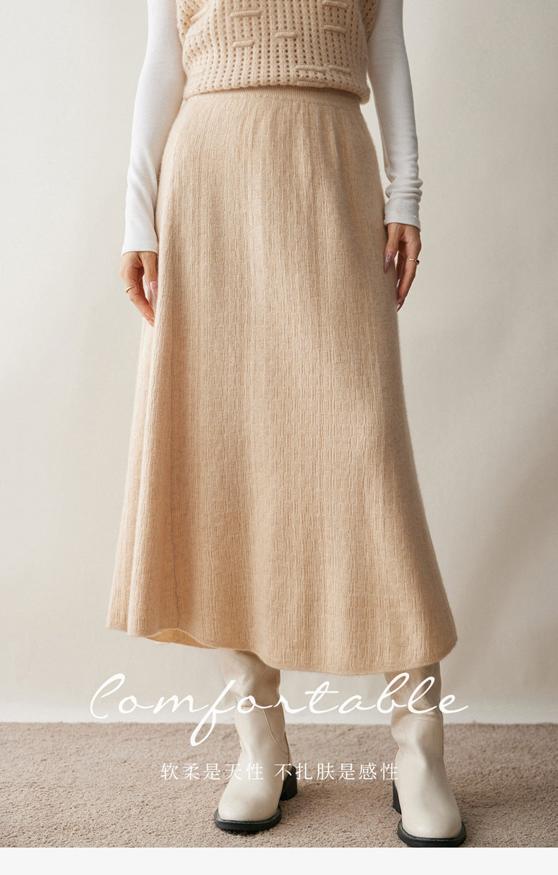 Women’s Cashmere-Style A-Line Skirt