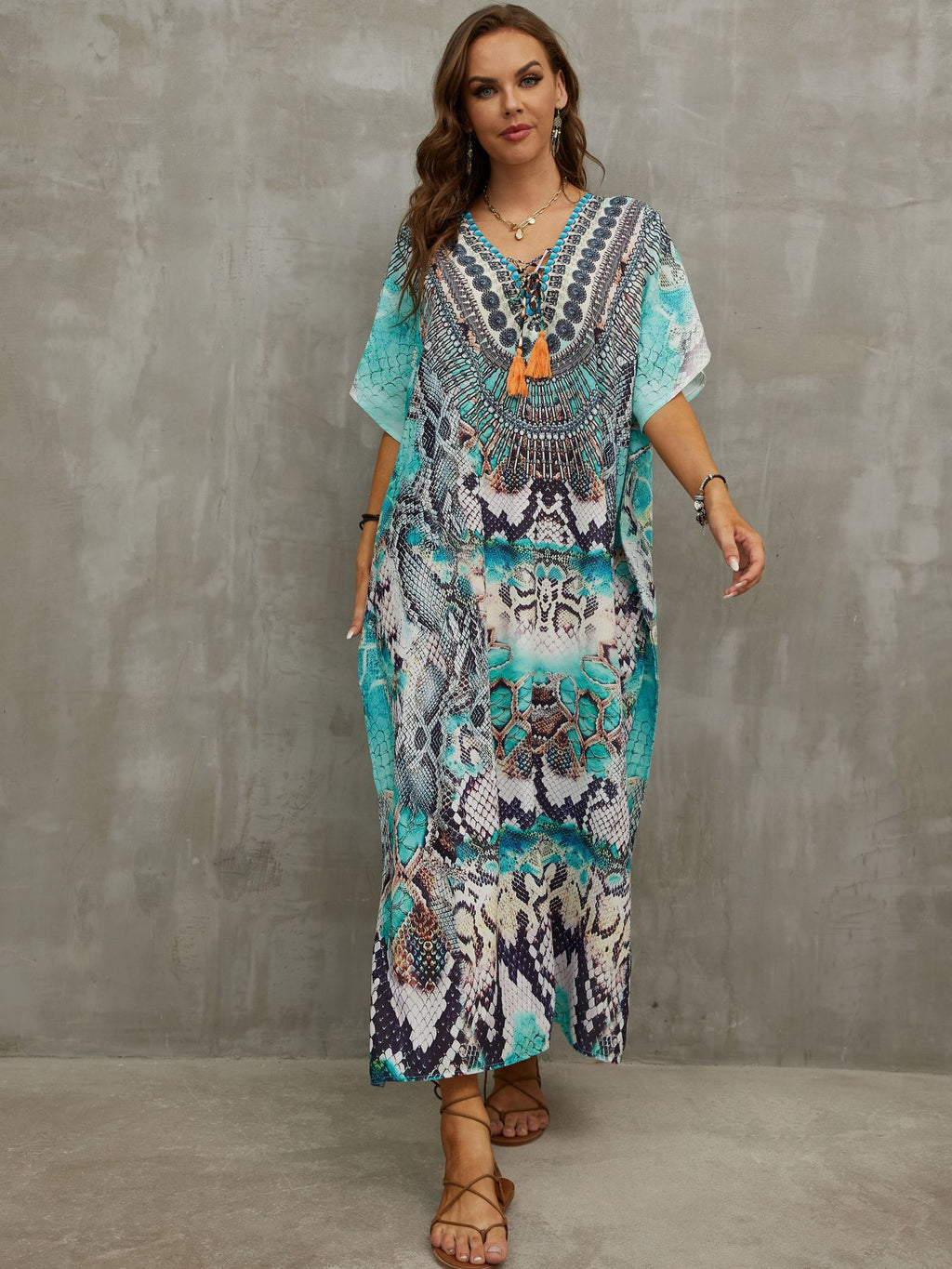 Printed Beach Cover-Up