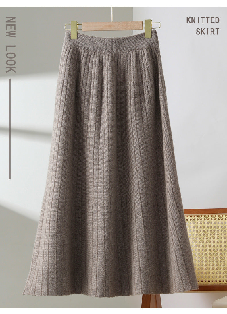 Women’s Wool Pleated Skirt
