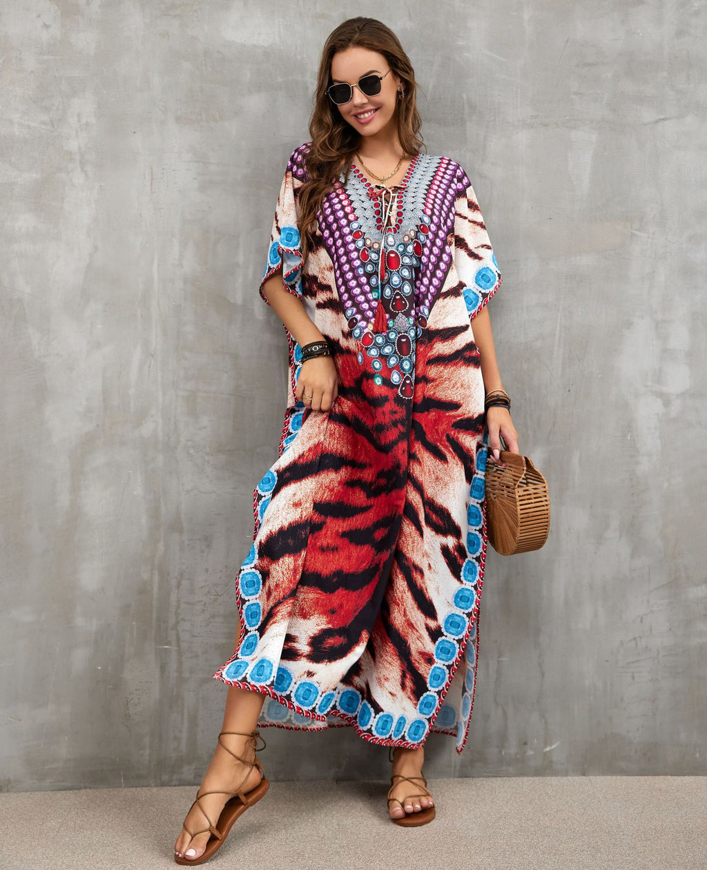 Printed Beach Cover-Up