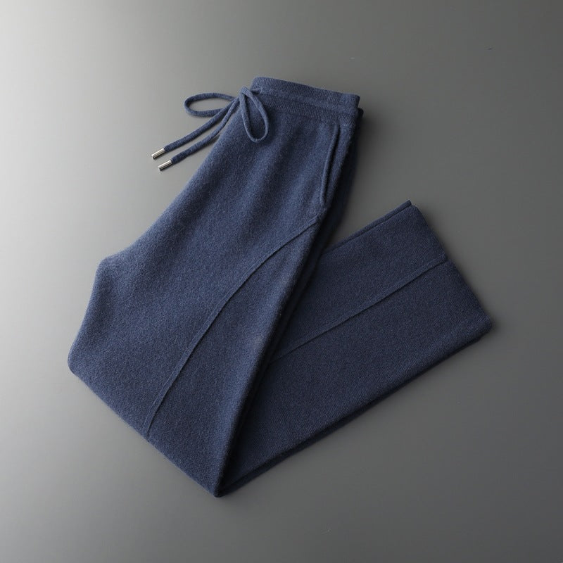 Men’s Cashmere-Style Straight-Leg Pants